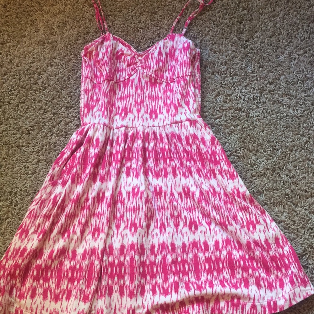 Pink tie dye dress
